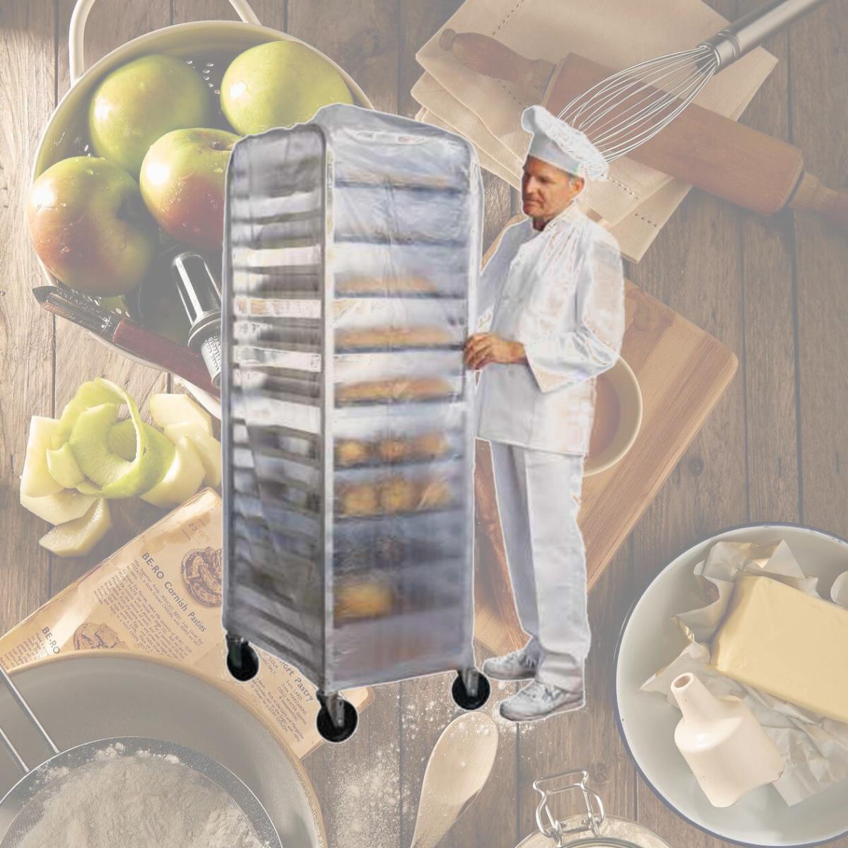 Picture of International Plastics CL-REN-5258 52 x 83 in. Disposable Bun Rack Covers - Case of 50