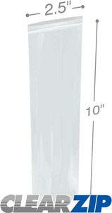 UPC 631546000157 product image for CZ20210 2.5 x 10 in. ClearZip Lock Bags, 0.002 Gauge - Case of 1000 | upcitemdb.com