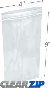 UPC 631546072758 product image for CZ20408 4 x 8 in. ClearZip Lock Bags, 0.002 Gauge - Case of 1000 | upcitemdb.com