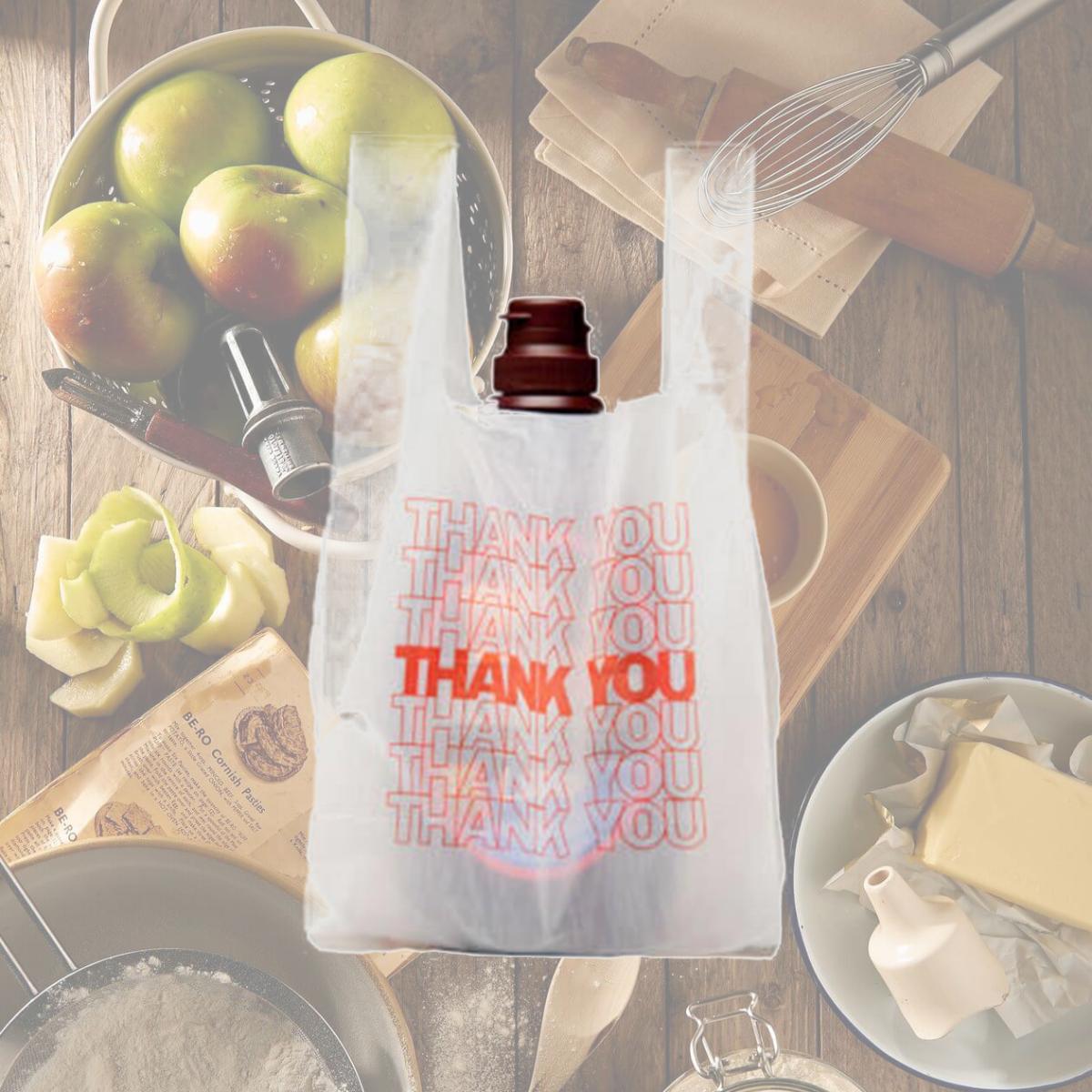 Picture of International Plastics MB-T-15TK 6 x 4 x 15 in. White HD Thank You Bag - Case of 2000