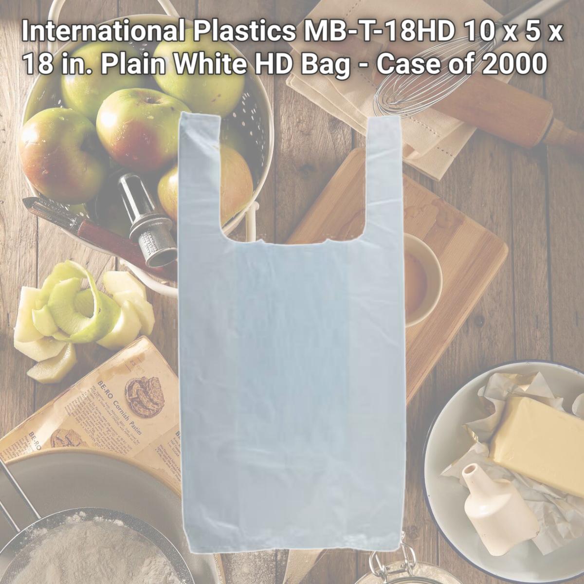 Picture of International Plastics MB-T-18HD 10 x 5 x 18 in. Plain White HD Bag - Case of 2000