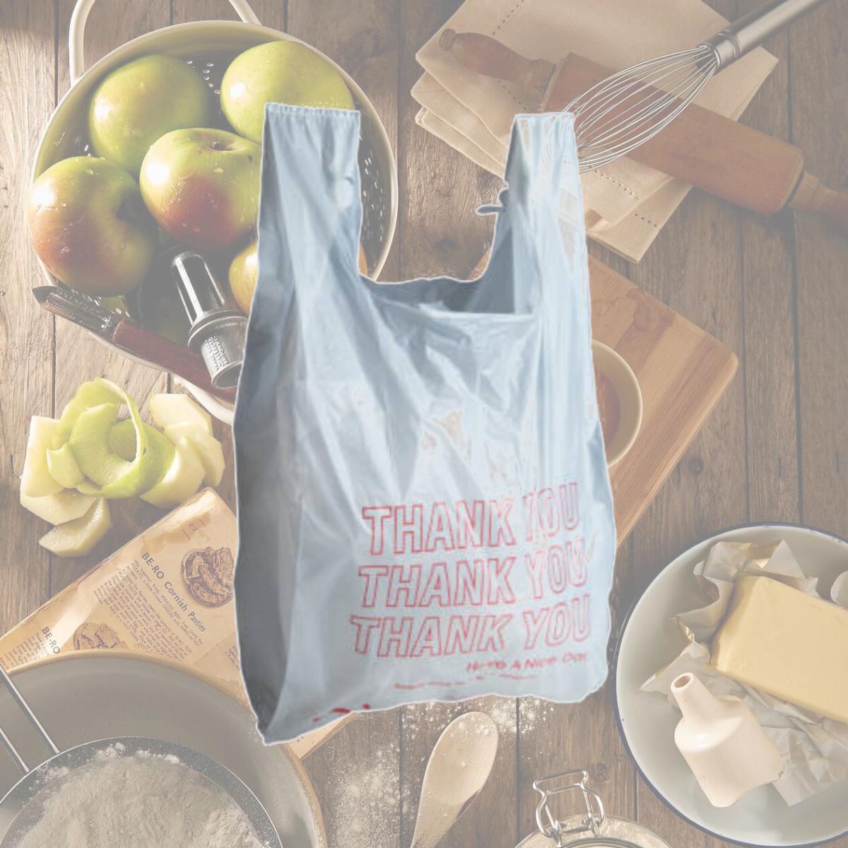 Picture of International Plastics MB-T-23TK 12 x 7 x 23 in. White HD Thank You Bag - Case of 1000