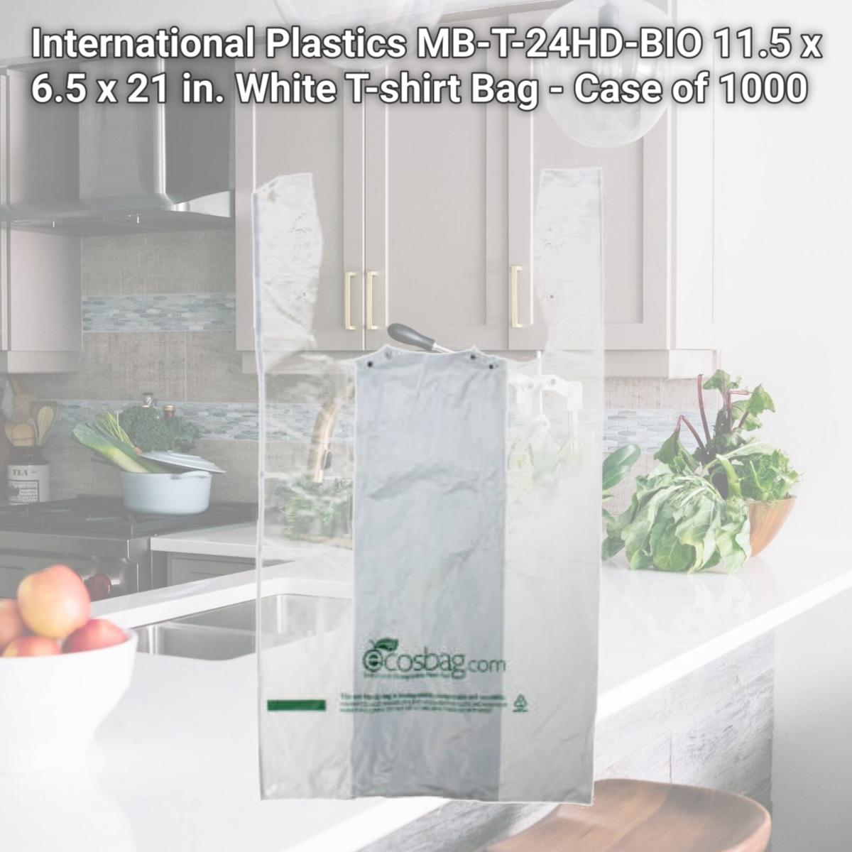 Picture of International Plastics MB-T-24HD-BIO 11.5 x 6.5 x 21 in. White T-shirt Bag - Case of 1000
