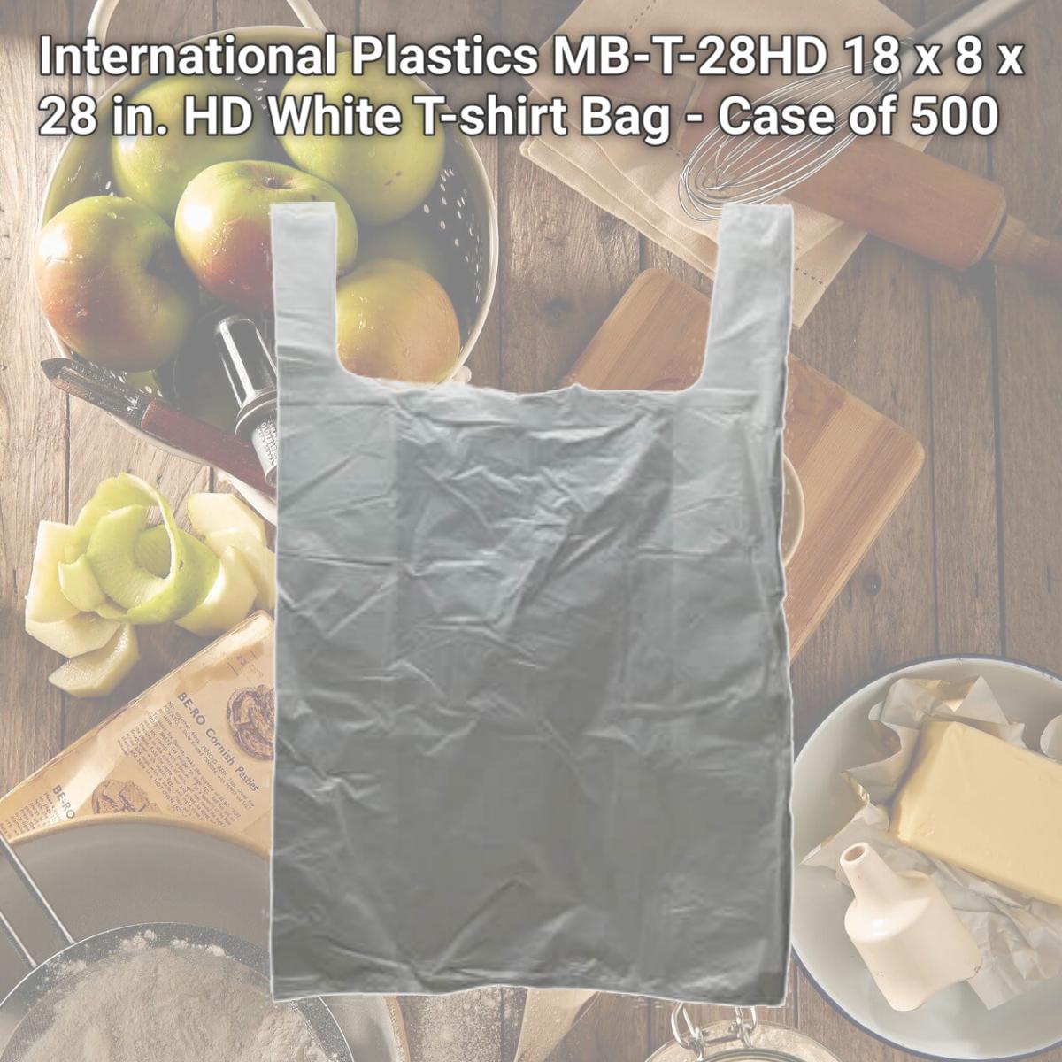 Picture of International Plastics MB-T-28HD 18 x 8 x 28 in. HD White T-shirt Bag - Case of 500
