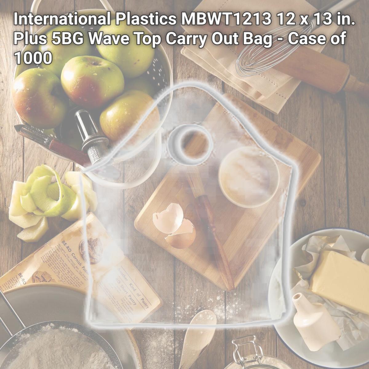 Picture of International Plastics MBWT1213 12 x 13 in. Plus 5BG Wave Top Carry Out Bag - Case of 1000