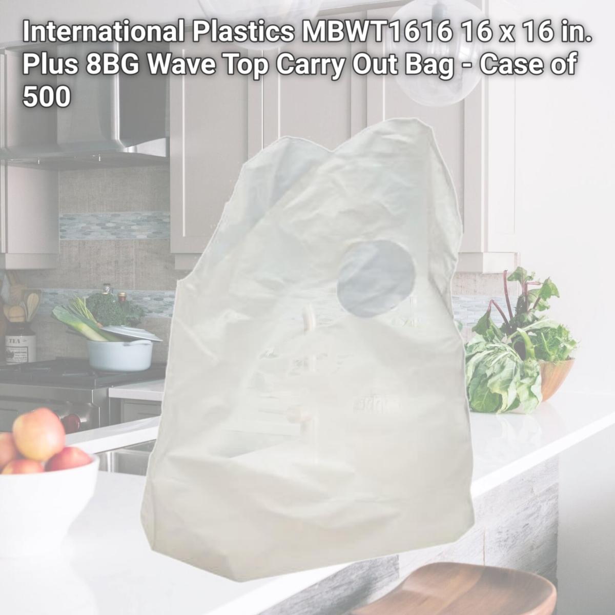 Picture of International Plastics MBWT1616 16 x 16 in. Plus 8BG Wave Top Carry Out Bag - Case of 500