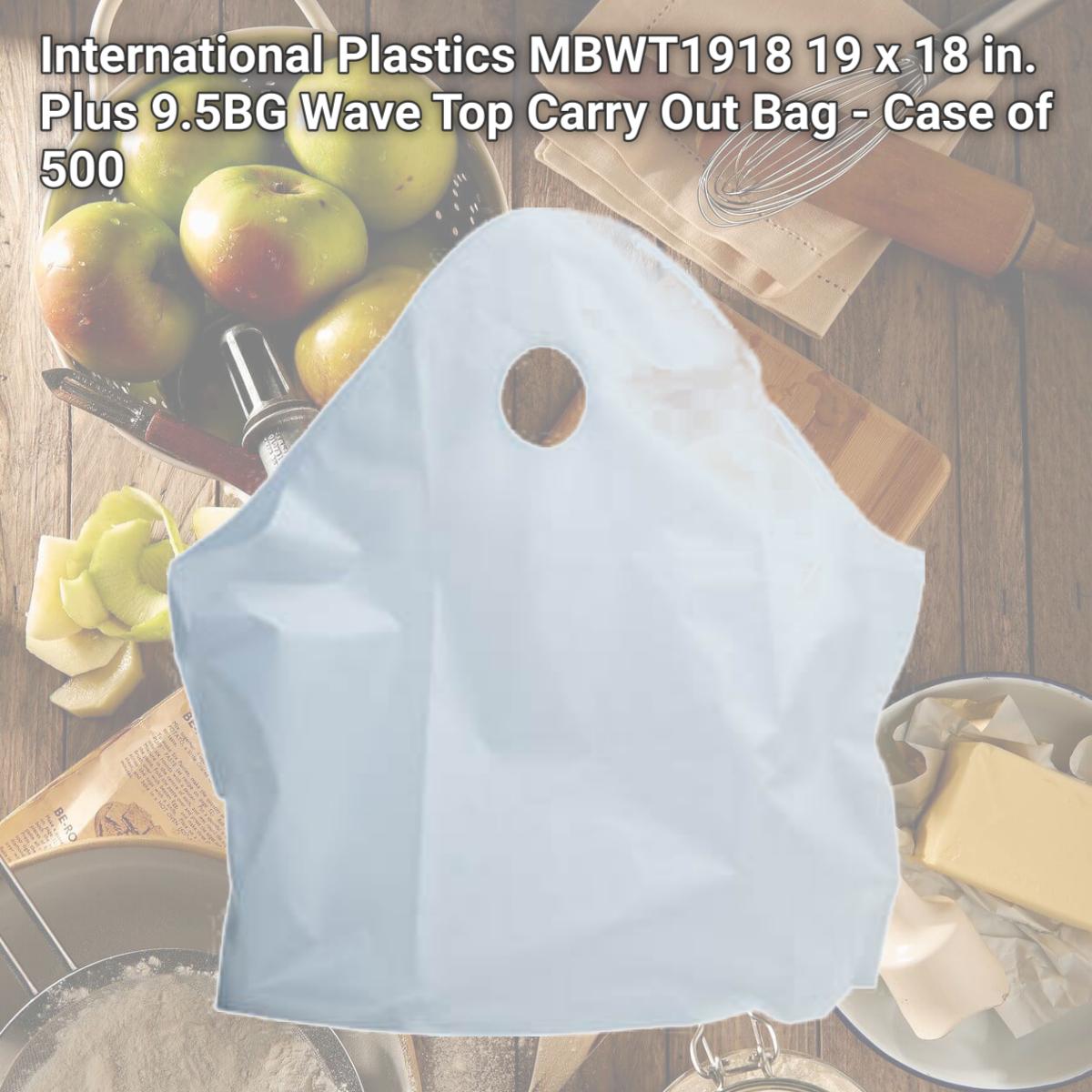 Picture of International Plastics MBWT1918 19 x 18 in. Plus 9.5BG Wave Top Carry Out Bag - Case of 500