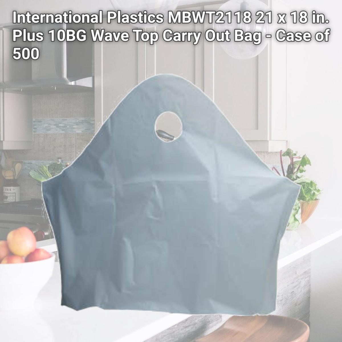 Picture of International Plastics MBWT2118 21 x 18 in. Plus 10BG Wave Top Carry Out Bag - Case of 500