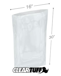 UPC 631546000003 product image for PB41630 16 x 30 in. Clear Poly Bags, 0.004 Gauge - Case of 250 | upcitemdb.com