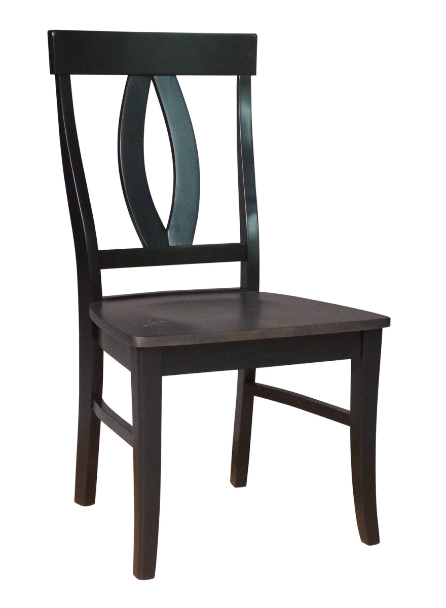 Internationalconcepts C75-170p Cosmopolitan Verona Hardwood Dining Chair, Coal-black