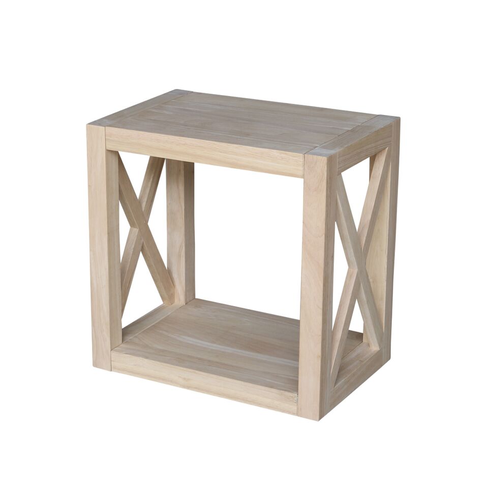 Ot-2013x Hampton Solid Wood Unfinished Narrow End Table