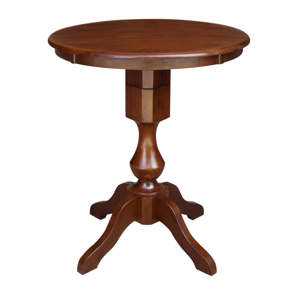 K581-30rt-11p 34.9 X 30 In. Round Top Pedestal Counter Table - Espresso