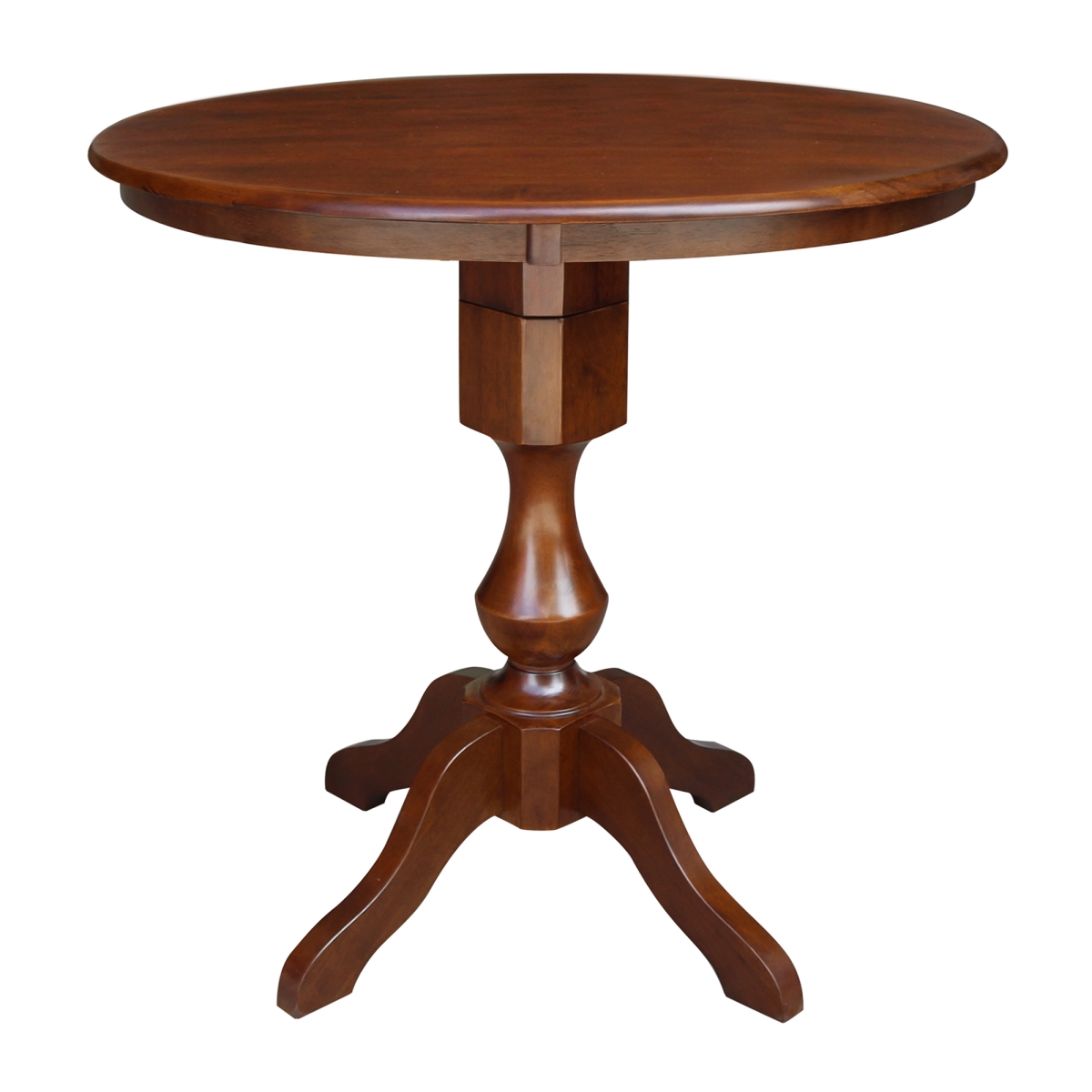 K581-36rt-11p 34.9 X 36 In. Round Top Pedestal Counter Table - Espresso