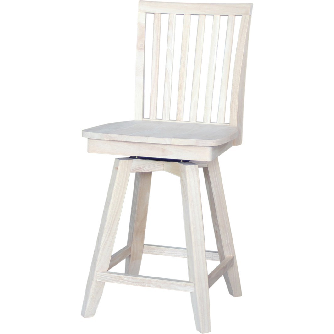 S-262sw 24 In. Seat Height Mission Counter Height Stool With Swivel & Auto Return