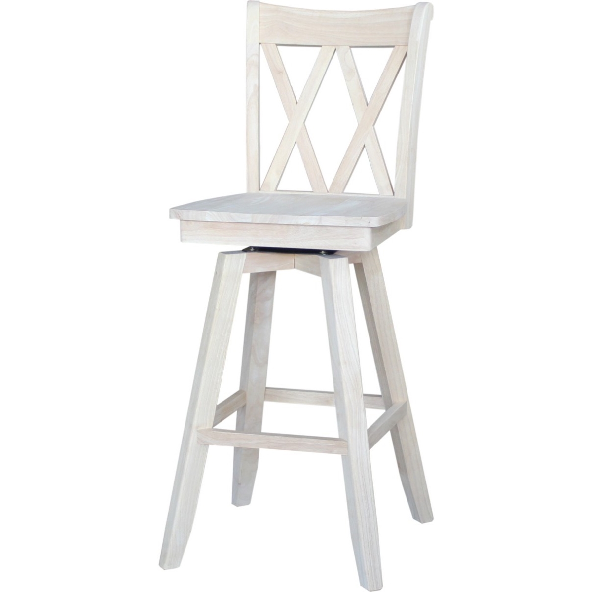 S-203sw 30 In. Seat Height Double X Back Bar Height Stool With Swivel & Auto Return