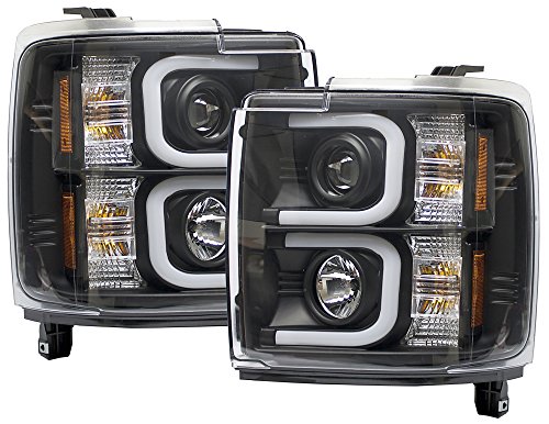 Yangson Cws-3044d2 Projecter Headlights, Black For 2015-2016 Chevrolet Silverado 2500 & 3500