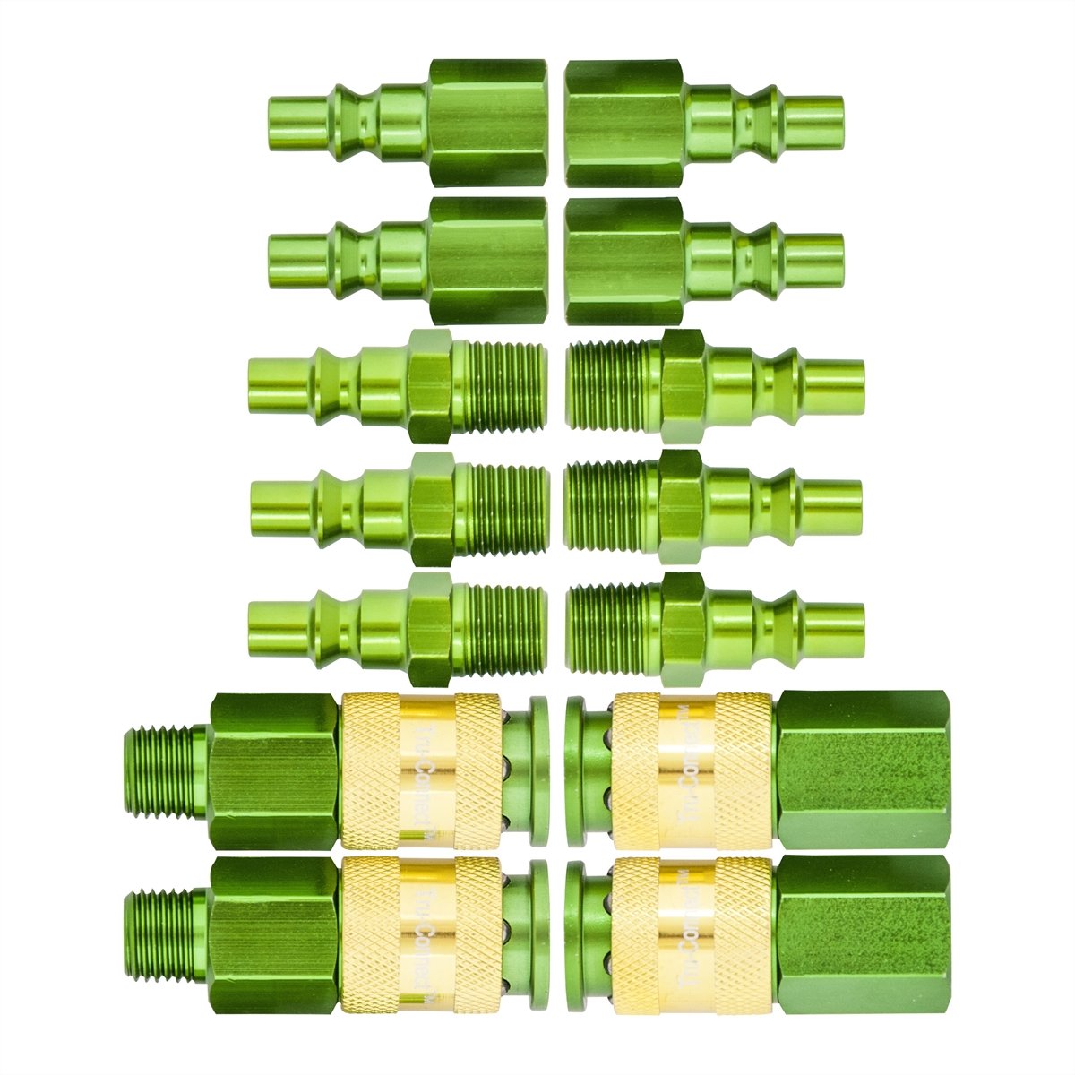 UPC 028893001706 product image for TRF13-311G 0.25 in. Green Body Coupler Kit - 14 Piece | upcitemdb.com