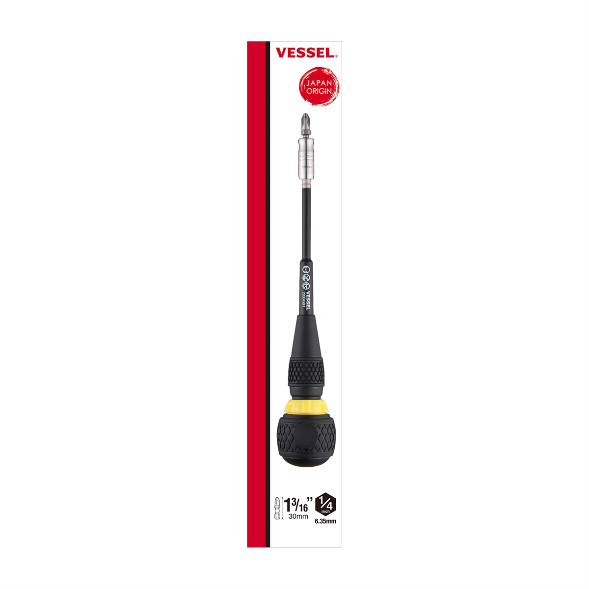 VES220MBH120K01 Ball Grip Ratchet Interchangeable Screwdriver with 10 Piece Bit Set
