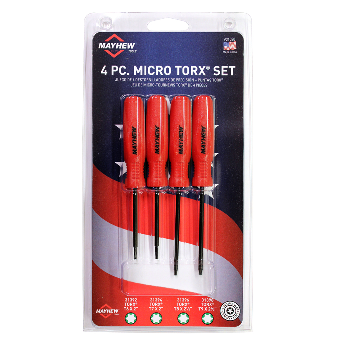 MAY31030 Micro Torx Screwdriver Set - 4 Piece