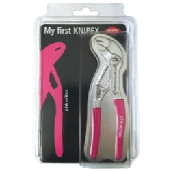 Grip On 87 03 125 Pe Bk My First Knipex - Cobra Handle, Pink - 5 In.