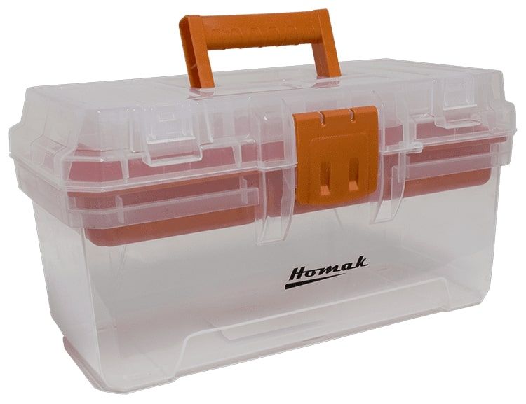 Tp00115088 15 In. Plastic Transparent Toolbox With Tray