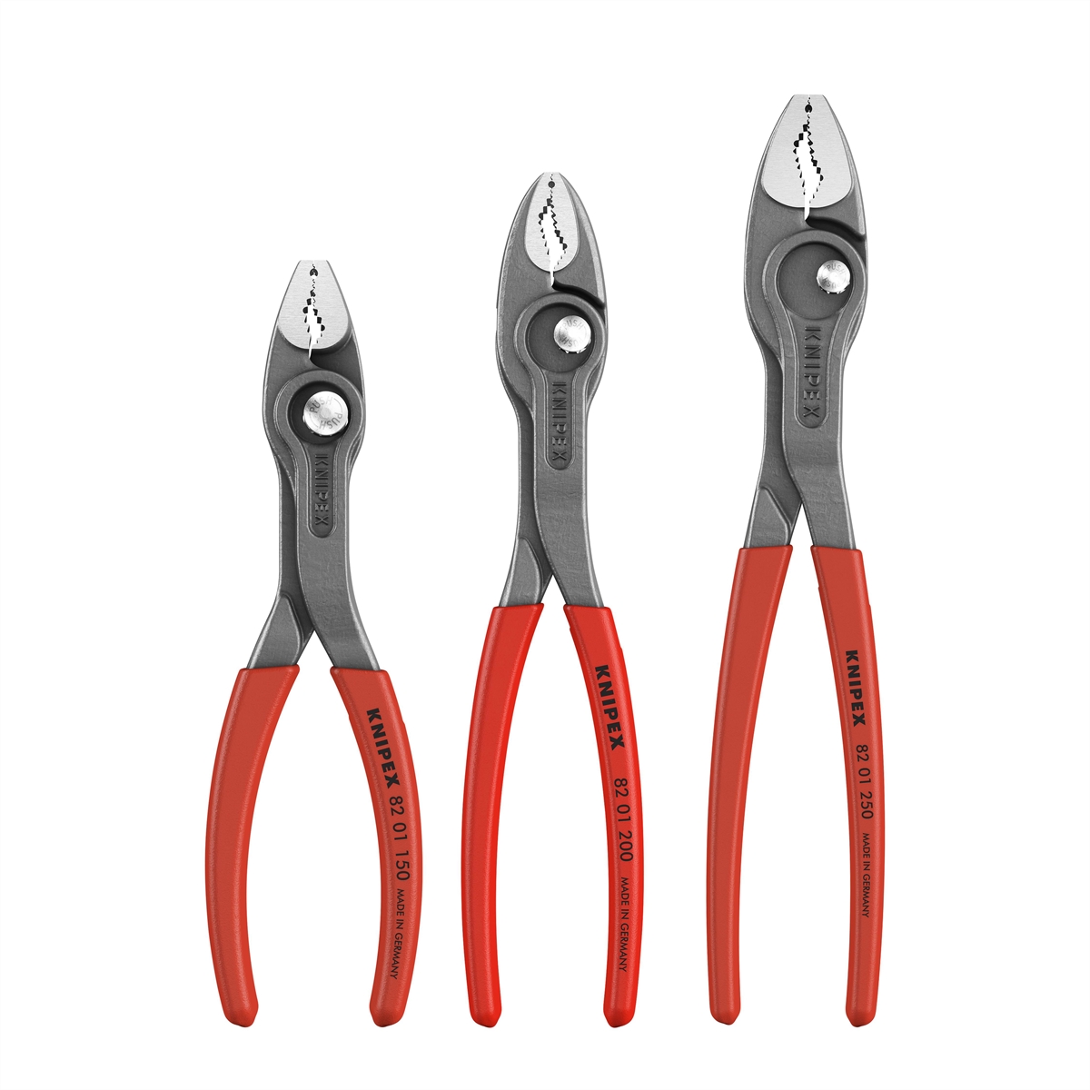 KNP002006US4 3 Piece Twin Grip Plastic Dipped Pliers Set
