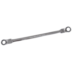 Reversible Ratcheting Extra Long Double Box End Flexible Wrench, 17 X 19 Mm