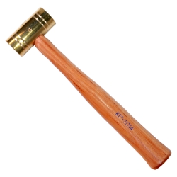 16 Oz Brass Hammer With Wooden Handle