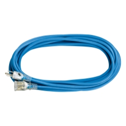 K Tool International Kti-73380 25 Ft. All Weather Extension Lighted End Cord, Blue