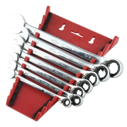 Reversible Ratcheting Wrench Set - Sae, 7 Piece
