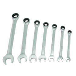 Fractional Ratcheting Wrench Set, 7 Piece