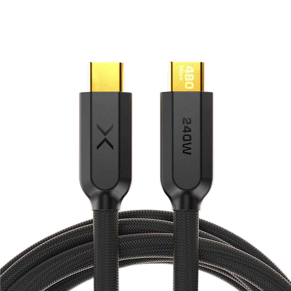 NOCXC1B XGrid XC1, 240W USB-C to USB-C Cable with E-Marker Chip, 3 ft., Black