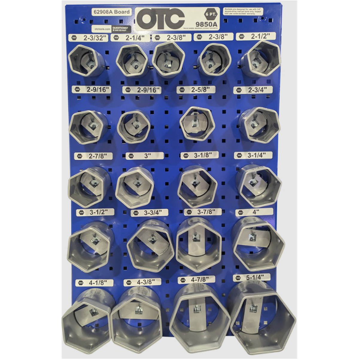 9852A Locknut Wrench Display, 12 Piece