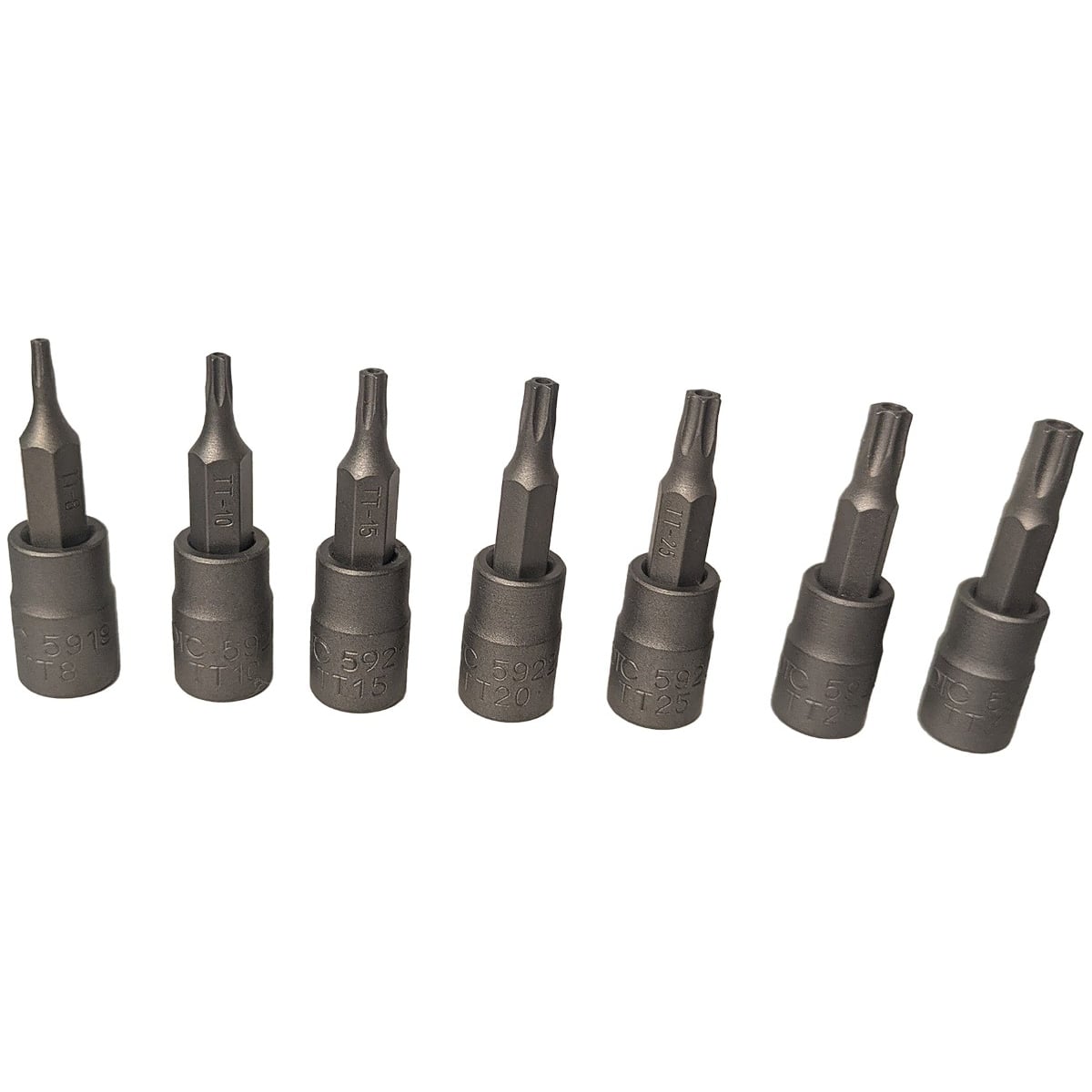 5900-TT8-TT30 Tamper-Resistant Torx Socket Set, 7 Piece, TT8, TT10, TT15, TT20, TT25, TT27 & TT30