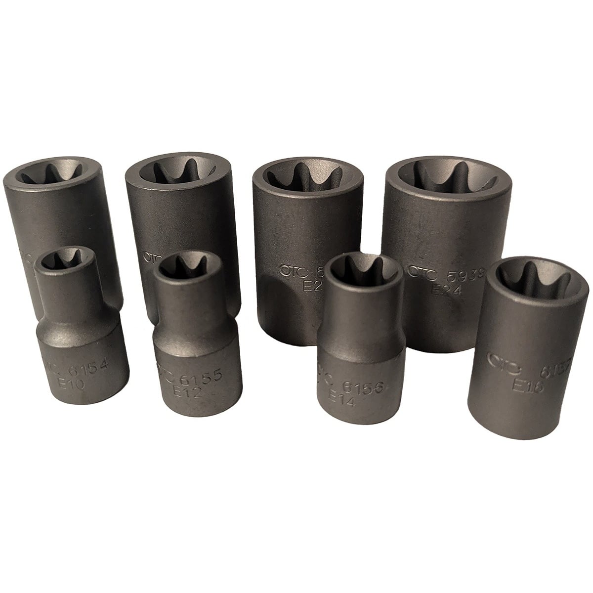 5900-E10-E24 External Torx Socket Set, E10, E12, E14, E16, E18, E20, E22, E24 & EP24 - 9 Piece
