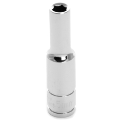 0.25 In. Drive 6 Point Deep Chrome Socket, 5 Mm