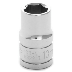 W32213 0.5 In. Drive 6 Point Shallow Chrome Socket, 13 Mm
