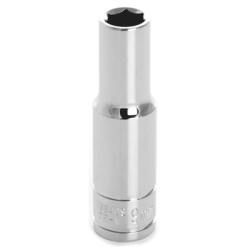 W38409 0.37 In. Drive 6 Point Deep Chrome Socket, 9 Mm