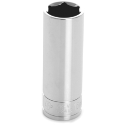 0.37 In. Drive 6 Point Deep Chrome Socket, 16 Mm
