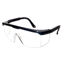 Gws49gb79 Strobe Clear Anti-fog Lens Black Frame Adjustable Temples Molded-in Sideshields Safety Glasses