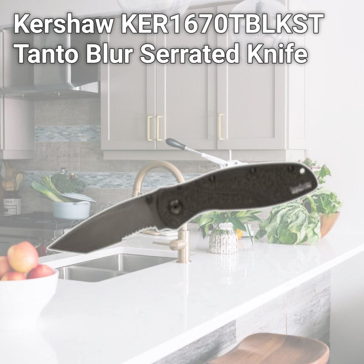 Picture of Kershaw KER1670TBLKST Tanto Blur Serrated Knife
