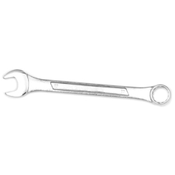 17 Mm With 12 Point Box End, Raised Panel, 8.12 In. Long Chrome Combination Wrench