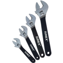 Sunex 9618 Adjustable Wrench Set, 4 Piece
