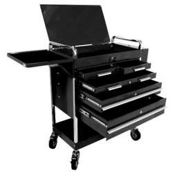 8045bk 5 Drawer Serve Cart, Black