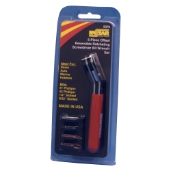 KAS5370 5 Piece Offset Ratcheting Screwdriver Bit Wrench Set