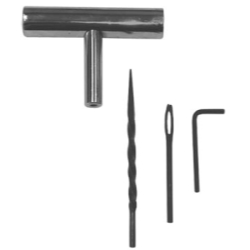 Ti48-2 Metal T-handle Tool With Spiral Probe & Open Eye Needle Socket Key & Screw Included, Pack Of 2