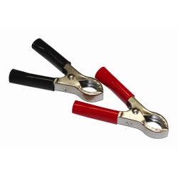 Jtt253f 30 Amp Clamps With Vinyl Handles, Red & Black