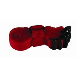 Jtt20-8-2 8 In. Red Cloth Hook & Eye Strip-tie Fasteners With Buckle - 8 Piece