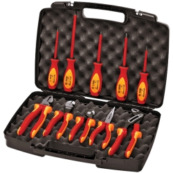 10 Piece Pliers & Screwdriver Tool Set in Hard Case