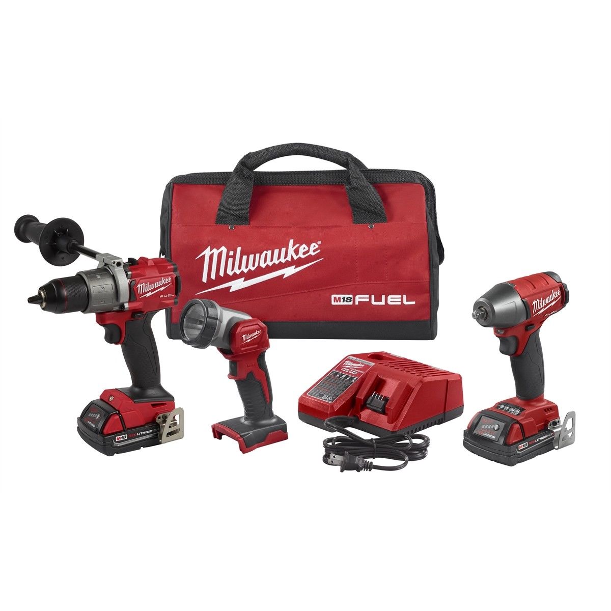Mlw2991-23 3 Piece M18 Fuel Auto Drill Impact Wrench & Light Kit